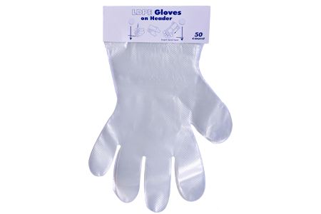 LDPE  Gloves With Header Card 