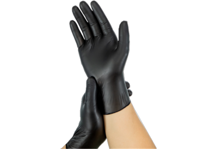 Black Powder-Free Vinyl Gloves.png Bulk Black Powder-Free Vinyl Gloves Wholesale